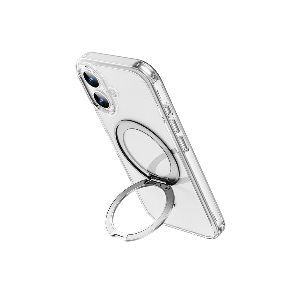 Apple iPhone 17 Case Wiwu MCC-201 iShield Ultra Series Crystal Hard PC Cover with M-safe Charging Stand - 5