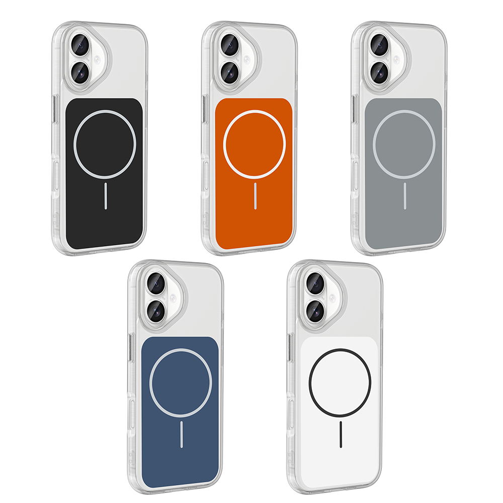 Apple iPhone 17 Case Zore Iconic Hard Silicone Cover with Metal Button Design and M-Safe Charging Feature - 17