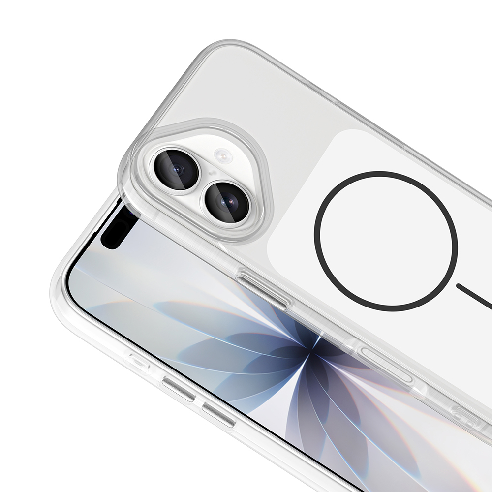 Apple iPhone 17 Case Zore Iconic Hard Silicone Cover with Metal Button Design and M-Safe Charging Feature - 14