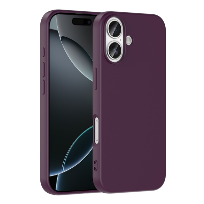 Apple iPhone 17 Case Zore Mara Lansman Cover Koyu Mor
