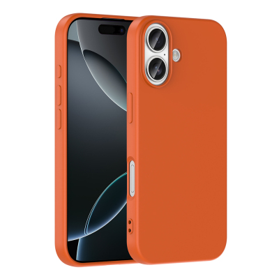 Apple iPhone 17 Case Zore Mara Lansman Cover Orange