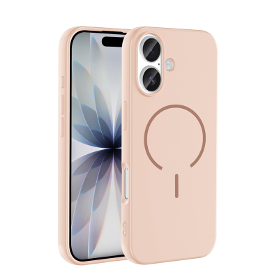 Apple iPhone 17 Case Zore Meta Cover with M-safe Charging Feature Pink