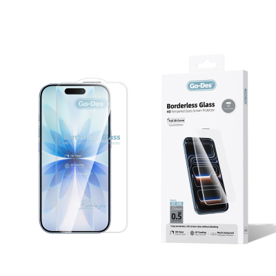 Apple iPhone 17 Go Des Borderless Temperli Cam Ekran Koruyucu Şeffaf