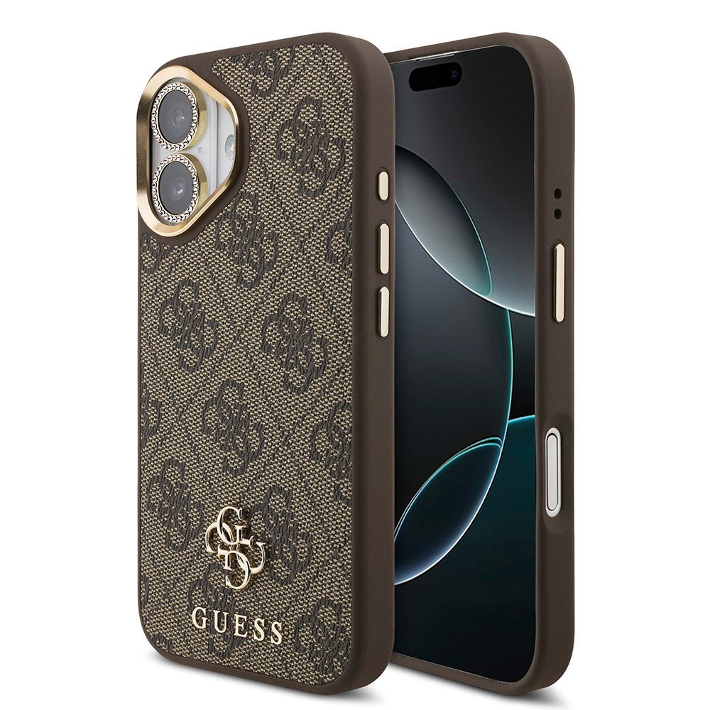 Apple iPhone 17 Guess Original Licensed 4G and Text Logo Case + Screen Protector + Lens Protector 3-in-1 Accessory Set - 5