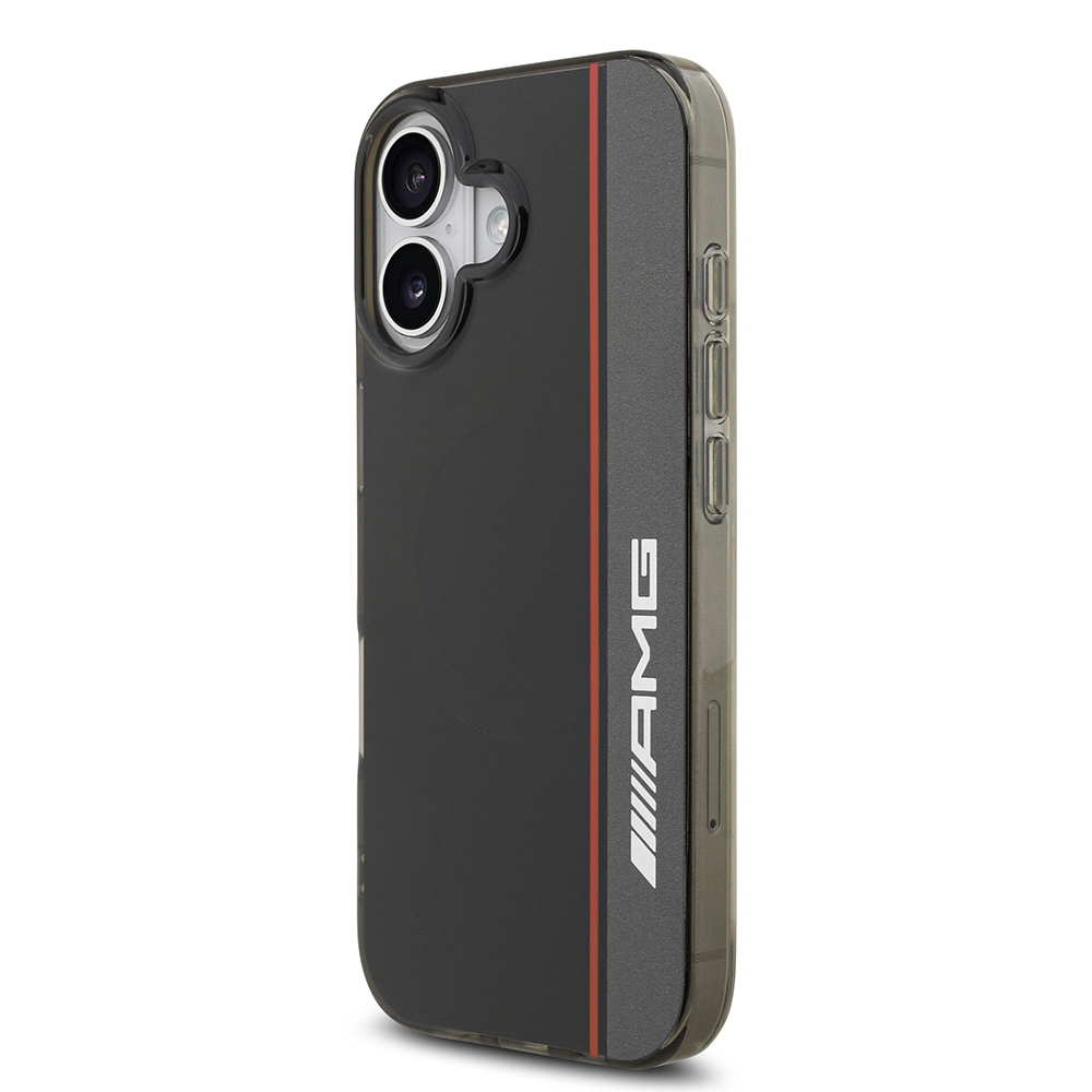 Apple iPhone 17 Kılıf AMG Orjinal Lisanslı M-safe Şarj Özellikli IML Baskı Logolu Çift Katmanlı Bow Lines Kapak - 3