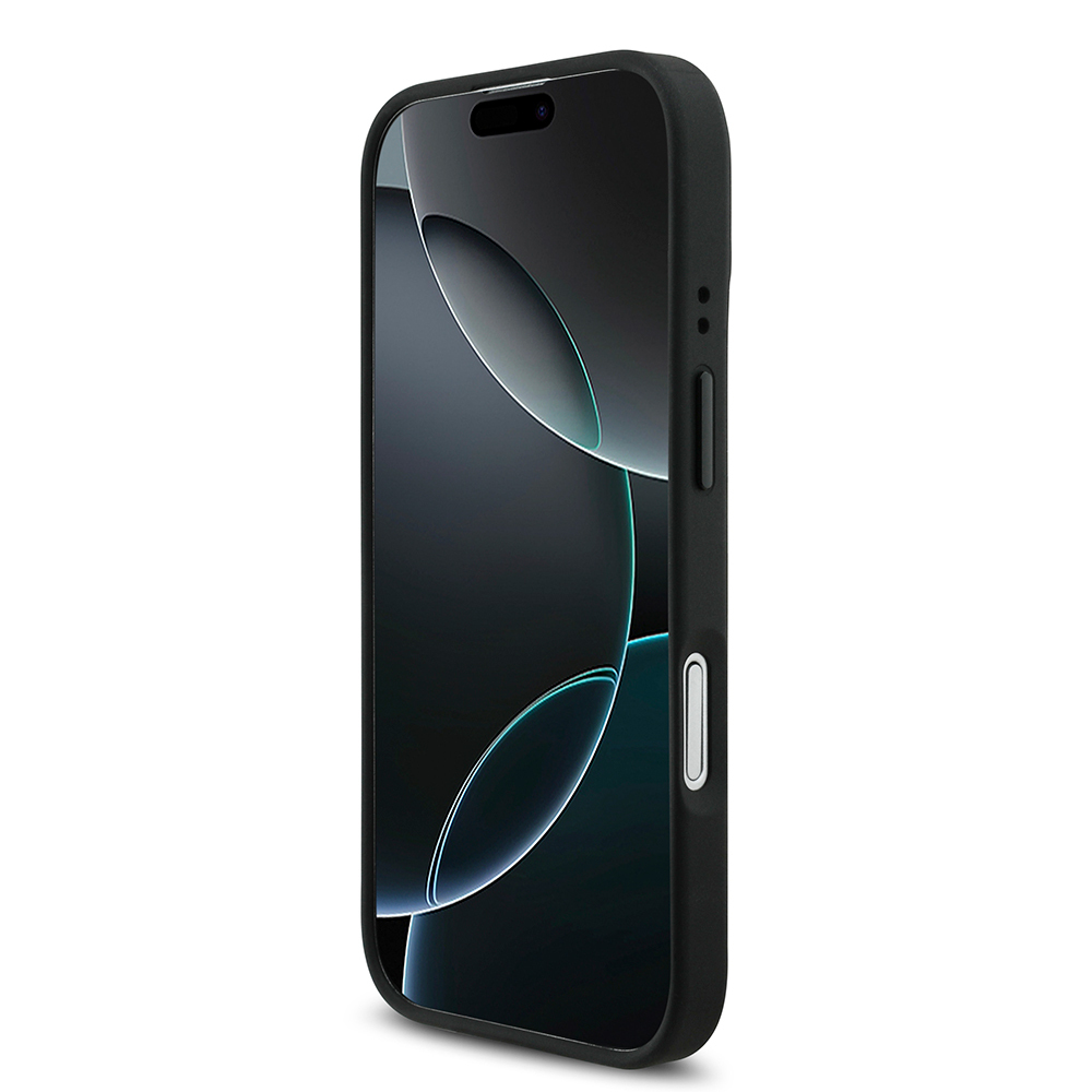 Apple iPhone 17 Kılıf BMW Orjinal Lisanslı M-safe Şarj Özellikli M Logolu Üç Şeritli Delikli Deri Kapak - 13