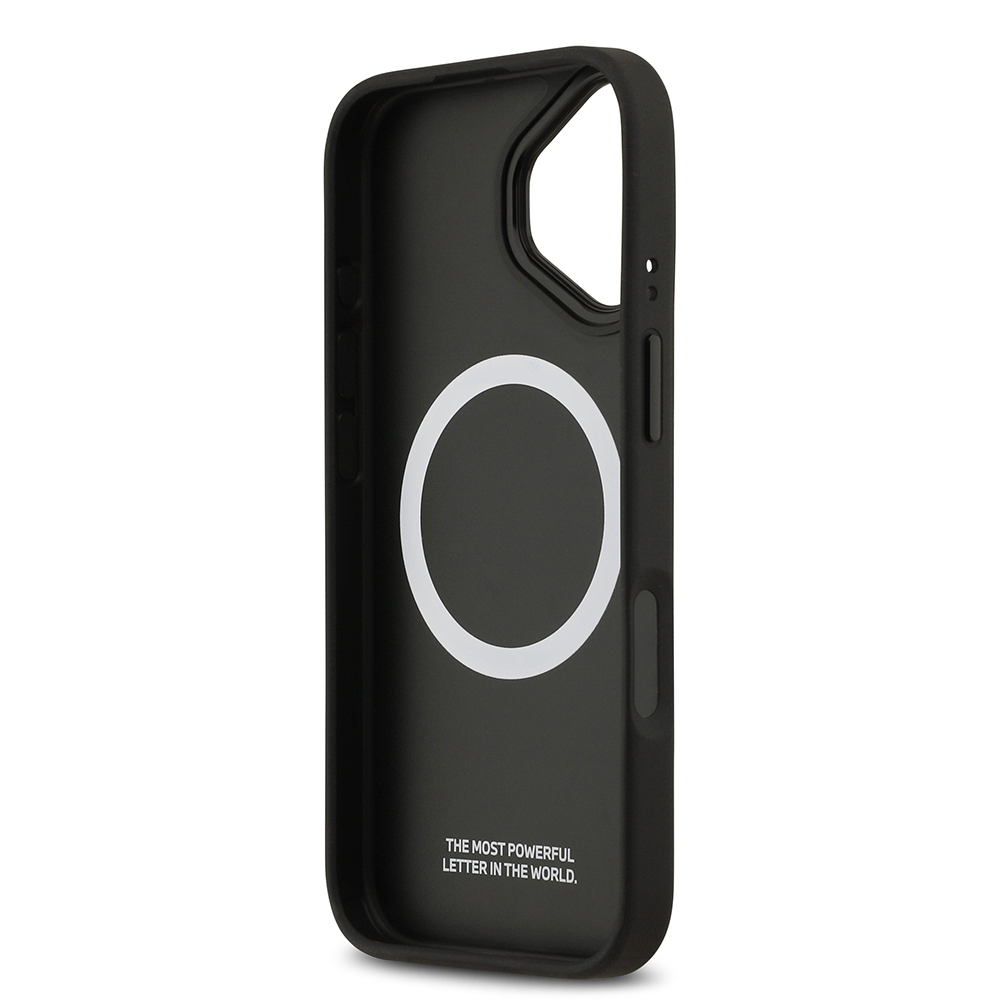 Apple iPhone 17 Kılıf BMW Orjinal Lisanslı M-safe Şarj Özellikli Metal BMW ve M Logolu PU Karbon Tasarımlı Kapak - 5