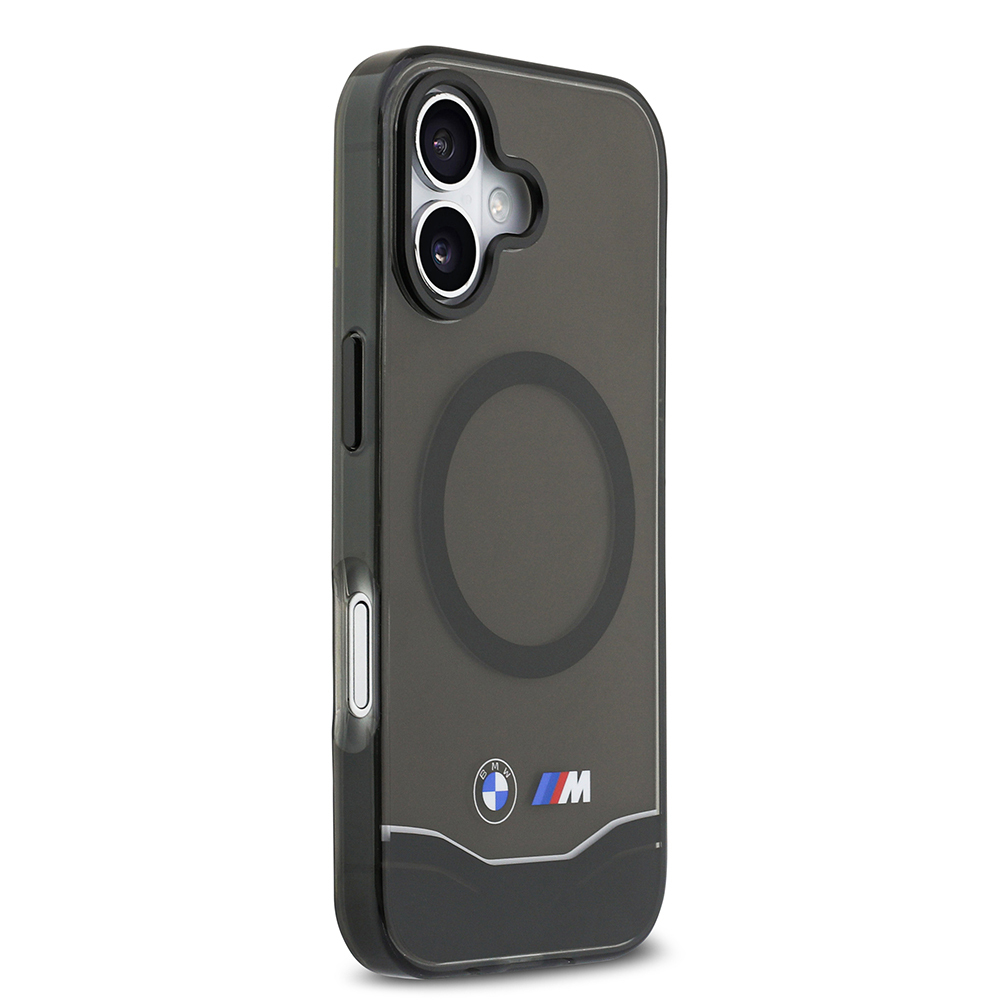 Apple iPhone 17 Kılıf BMW Orjinal Lisanslı M-safe Şarj Özellikli Metal Buton Tasarımlı Tranparan M Dizayn Kapak - 4