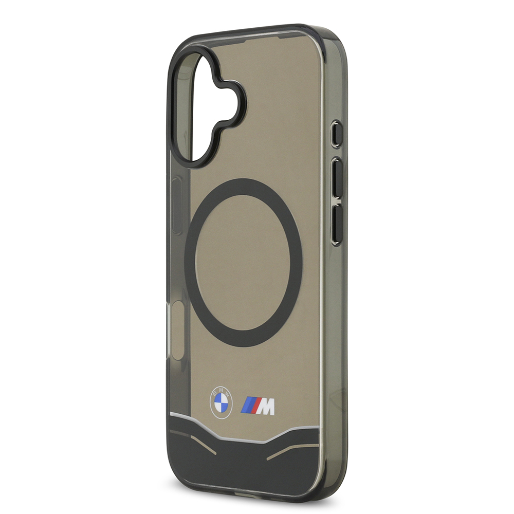 Apple iPhone 17 Kılıf BMW Orjinal Lisanslı M-safe Şarj Özellikli Metal Buton Tasarımlı Tranparan M Dizayn Kapak - 6