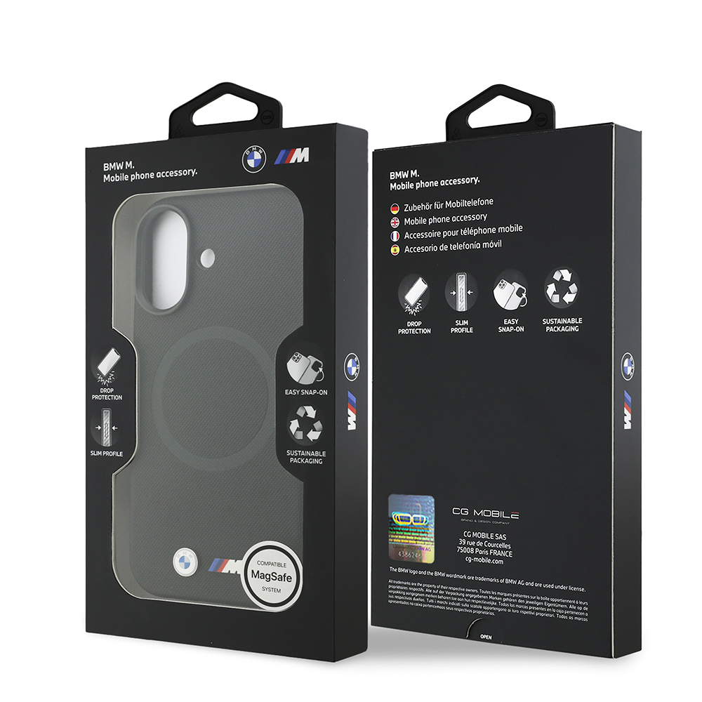 Apple iPhone 17 Kılıf BMW Orjinal Lisanslı M-safe Şarj Özellikli Metal Logolu Delikli M Dizayn Deri Kapak - 20