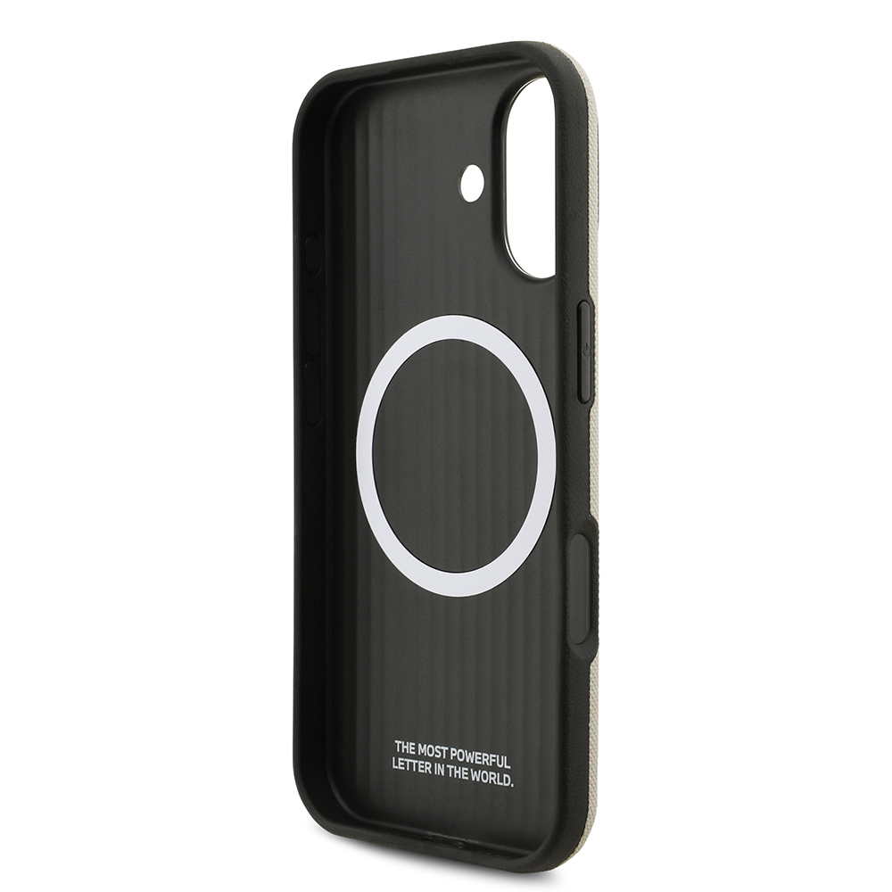 Apple iPhone 17 Kılıf BMW Orjinal Lisanslı M-safe Şarj Özellikli Metal Logolu Delikli M Dizayn Deri Kapak - 26