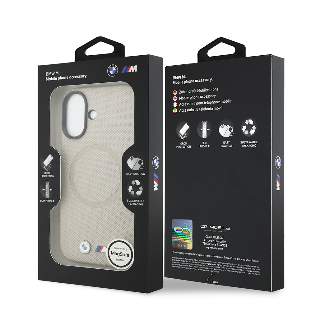 Apple iPhone 17 Kılıf BMW Orjinal Lisanslı M-safe Şarj Özellikli Metal Logolu Delikli M Dizayn Deri Kapak - 27