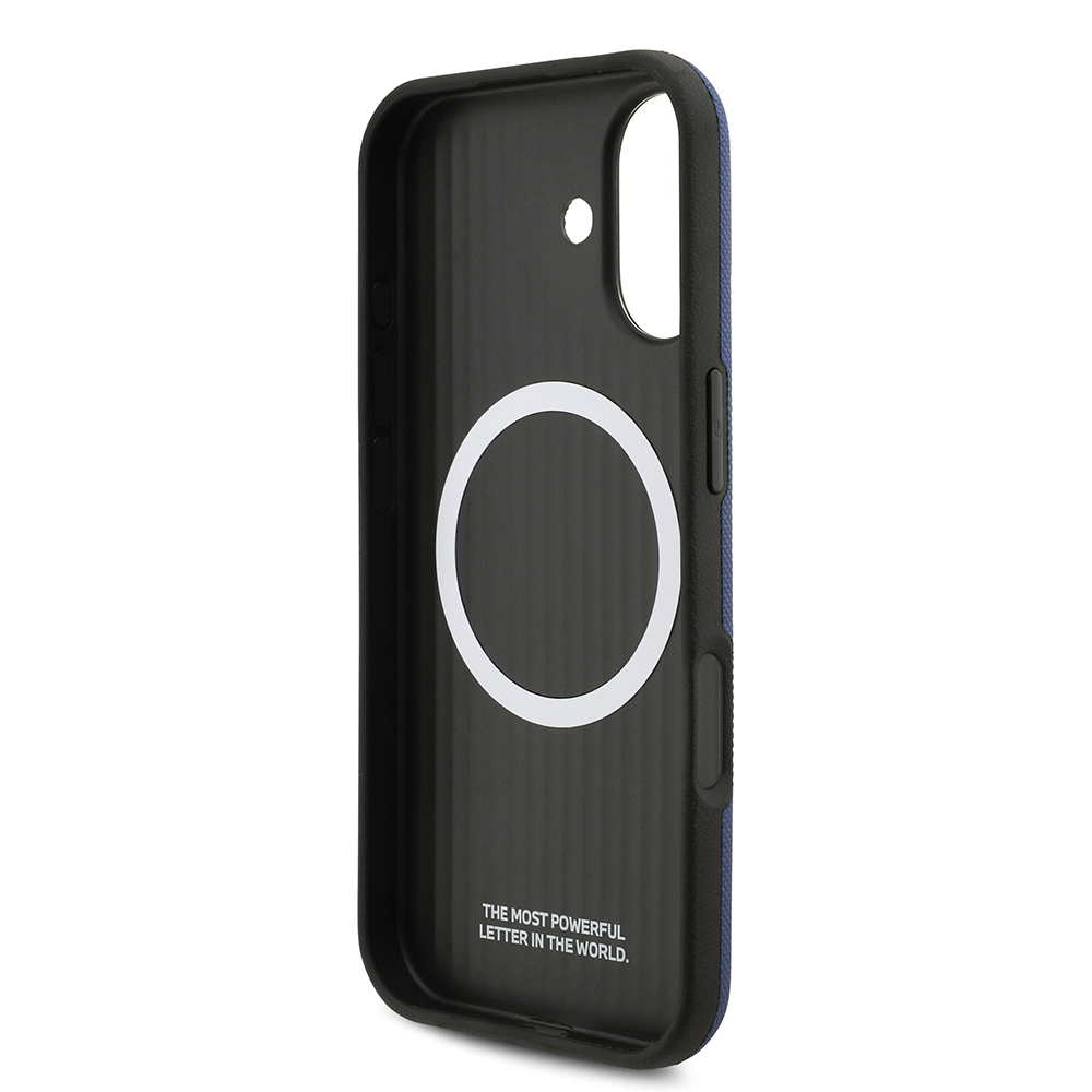 Apple iPhone 17 Kılıf BMW Orjinal Lisanslı M-safe Şarj Özellikli Metal Logolu Delikli M Dizayn Deri Kapak - 33