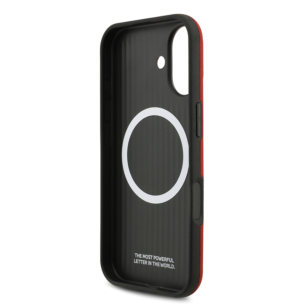 Apple iPhone 17 Kılıf BMW Orjinal Lisanslı M-safe Şarj Özellikli Metal Logolu Delikli M Dizayn Deri Kapak - 40