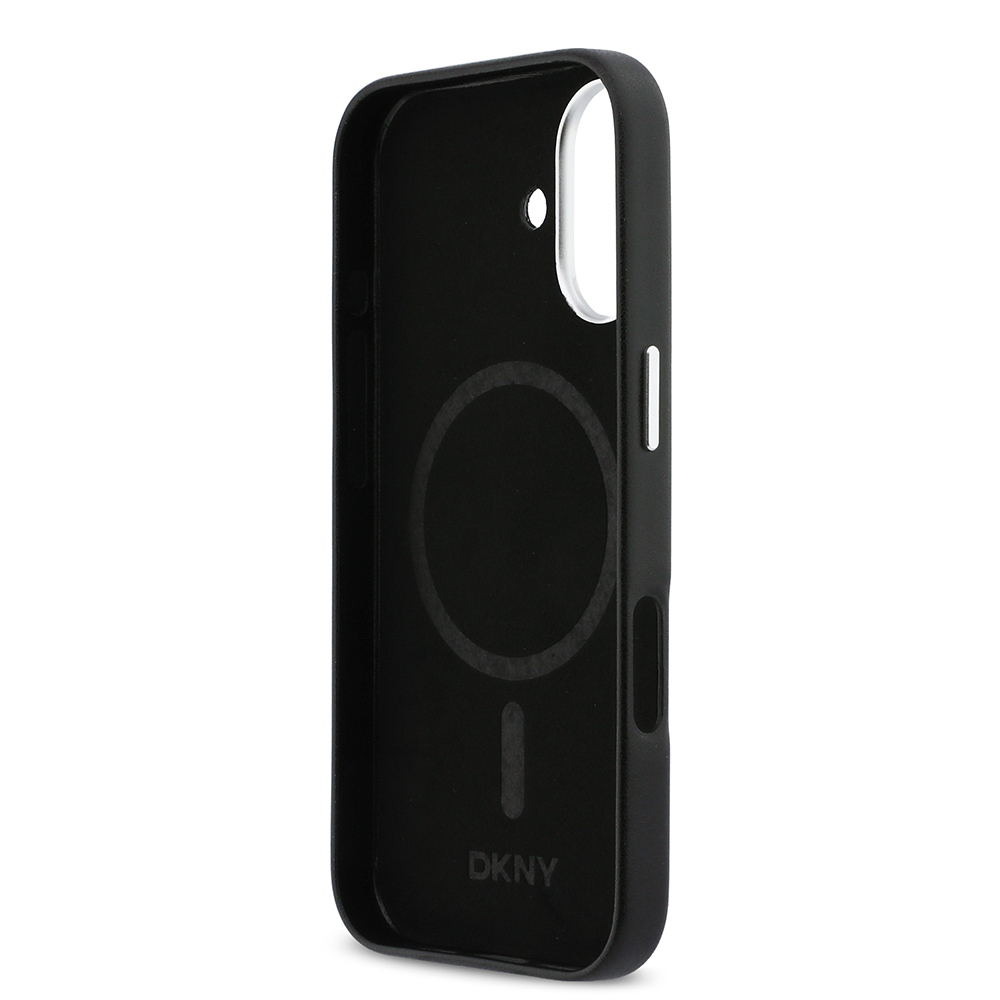 Apple iPhone 17 Kılıf DKNY Orjinal Lisanslı M-safe Şarj Özellikli PU Büyük Dikey Logolu Kapak - 8