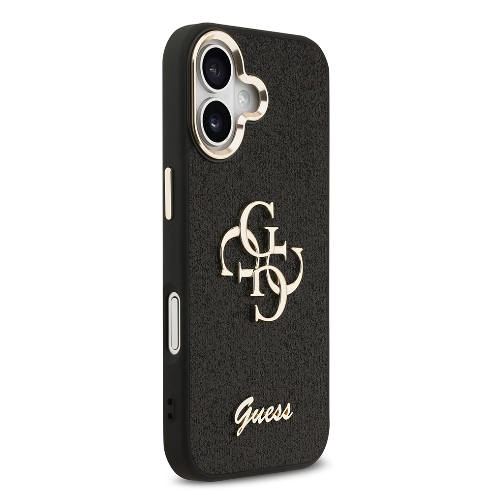 Apple iPhone 17 Kılıf Guess Orjinal Lisanslı 4G Büyük Metal Kamera Çerçeveli ve Logolu Glitter Kapak - 6