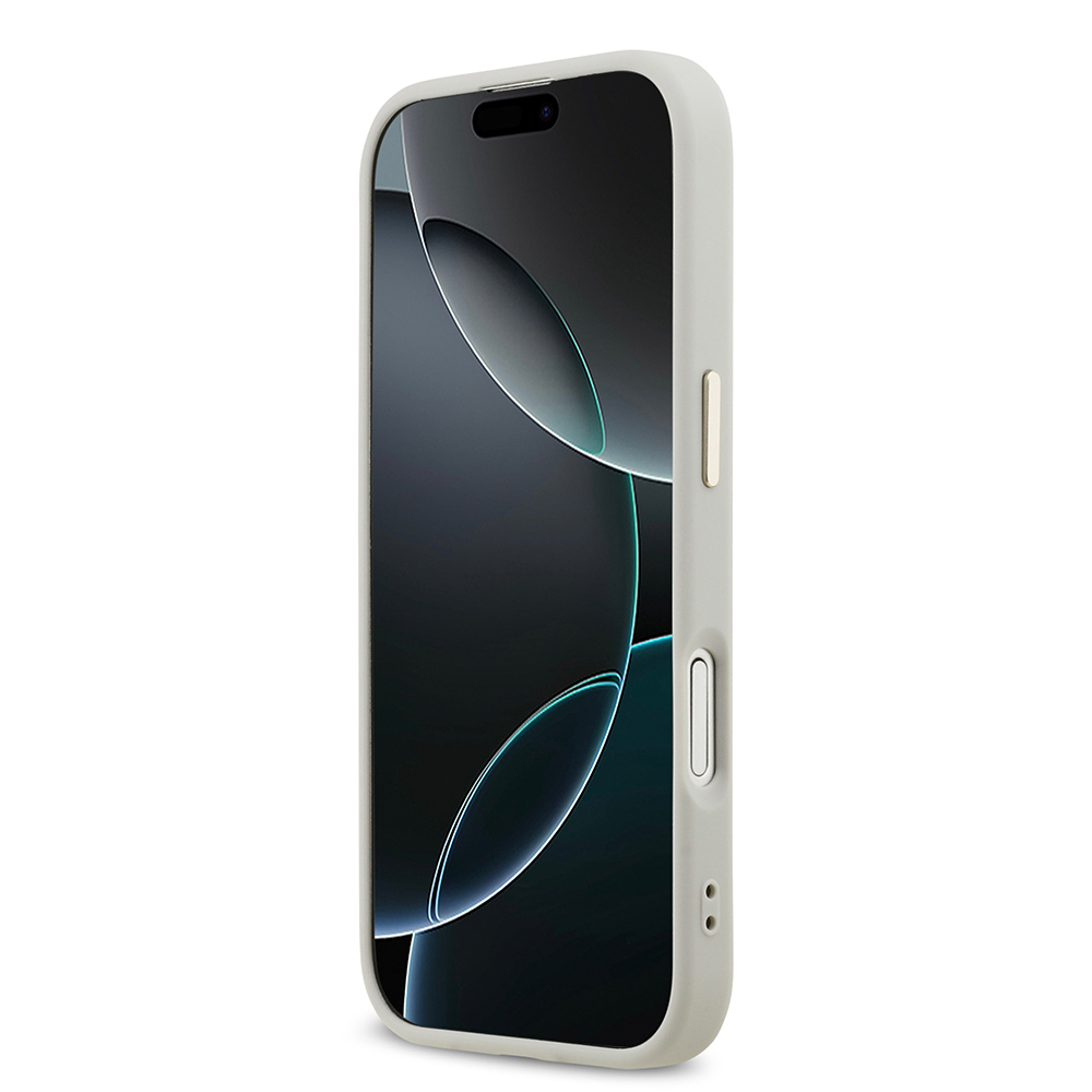 Apple iPhone 17 Kılıf Guess Orjinal Lisanslı 4G Büyük Metal Kamera Çerçeveli ve Logolu Glitter Kapak - 23