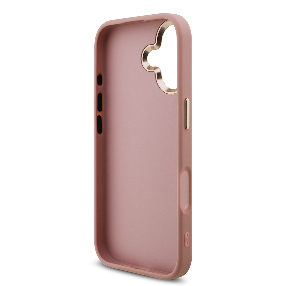 Apple iPhone 17 Kılıf Guess Orjinal Lisanslı 4G Büyük Metal Kamera Çerçeveli ve Logolu Glitter Kapak - 32
