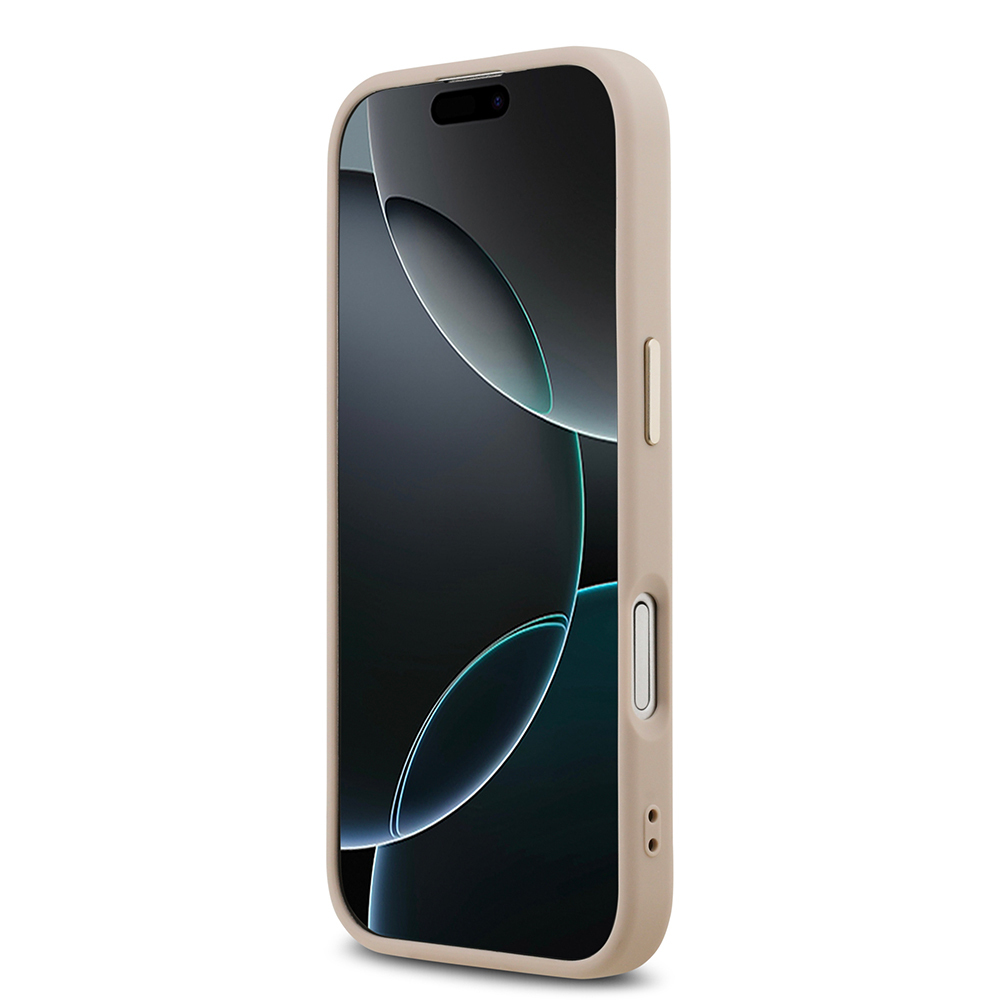 Apple iPhone 17 Kılıf Guess Orjinal Lisanslı Gold Metal Kamera Çerçeveli 4G Desenli Metal Büyük 4G ve Yazı Logolu Kapak - 22