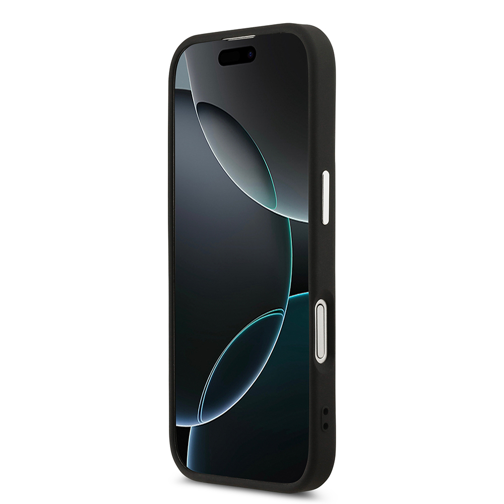 Apple iPhone 17 Kılıf Guess Orjinal Lisanslı M-safe Şarj Özellikli PU Deri Metal Kamera Çerçeveli Üçgen Logolu Kapak - 4