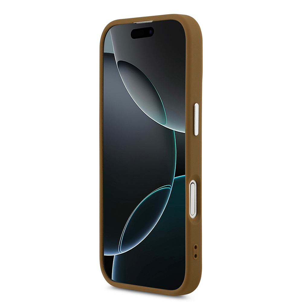 Apple iPhone 17 Kılıf Guess Orjinal Lisanslı M-safe Şarj Özellikli PU Deri Metal Kamera Çerçeveli Üçgen Logolu Kapak - 14