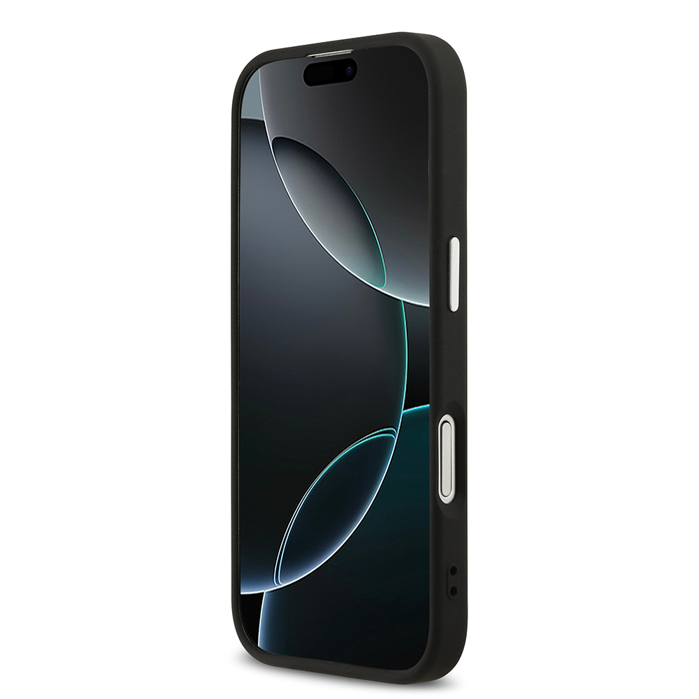 Apple iPhone 17 Kılıf Guess Orjinal Lisanslı M-safe Şarj Özellikli Sıcak Baskılı Klasik Yazı Logolu PU Deri Peony Kapak - 14