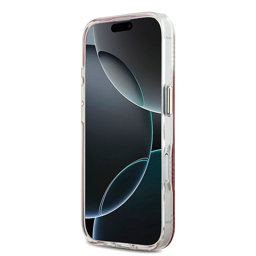 Apple iPhone 17 Kılıf Guess Orjinal Lisanslı M-safe Şarj Özellikli Simli Peony Desenli Silikon Kapak - 14