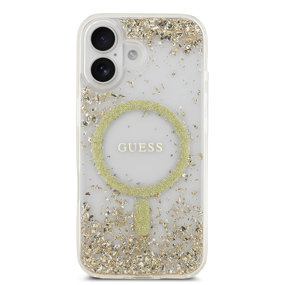 Apple iPhone 17 Kılıf Guess Orjinal Lisanslı M-safe Şarj Özellikli Transparan Resin Bottom Kapak - 5