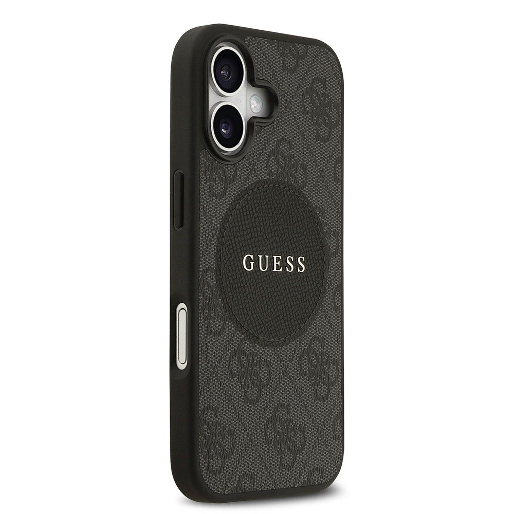 Apple iPhone 17 Kılıf Guess Orjinal Lisanslı M-safe Şarj Özellikli Yazı Logolu Circle Classic Kapak - 5