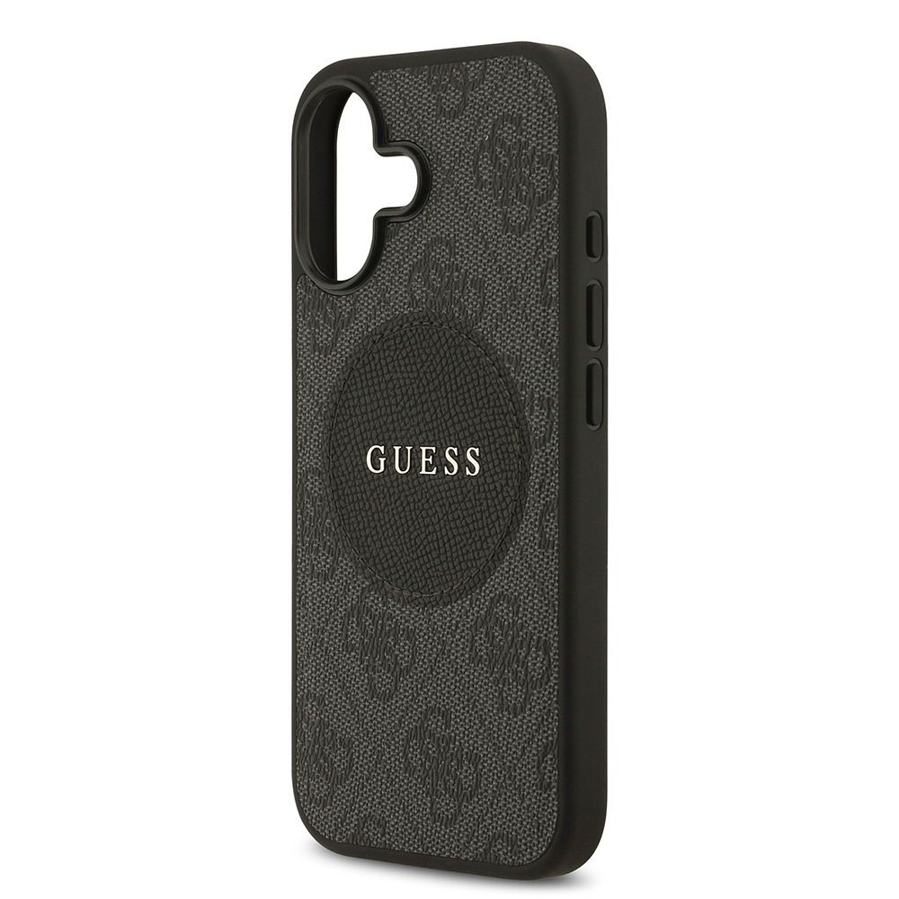 Apple iPhone 17 Kılıf Guess Orjinal Lisanslı M-safe Şarj Özellikli Yazı Logolu Circle Classic Kapak - 7