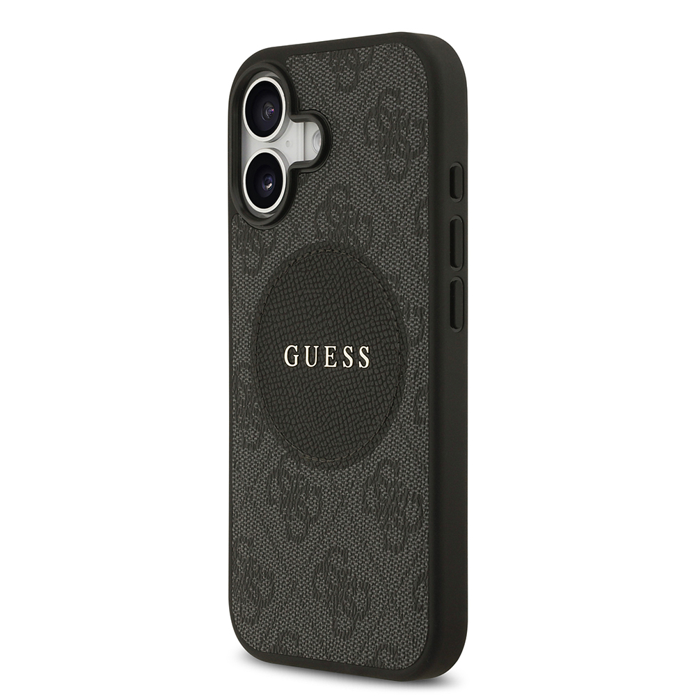 Apple iPhone 17 Kılıf Guess Orjinal Lisanslı M-safe Şarj Özellikli Yazı Logolu Circle Classic Kapak - 9