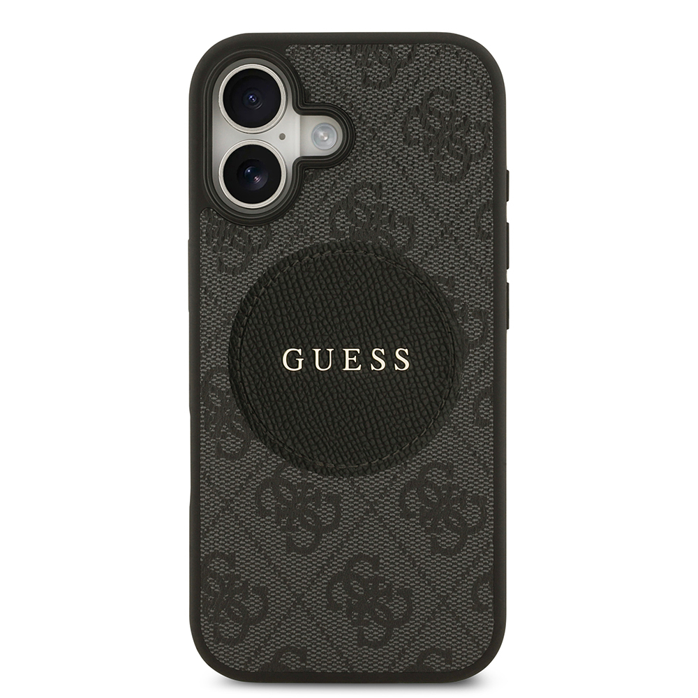 Apple iPhone 17 Kılıf Guess Orjinal Lisanslı M-safe Şarj Özellikli Yazı Logolu Circle Classic Kapak - 10