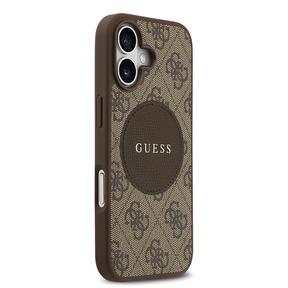 Apple iPhone 17 Kılıf Guess Orjinal Lisanslı M-safe Şarj Özellikli Yazı Logolu Circle Classic Kapak - 13
