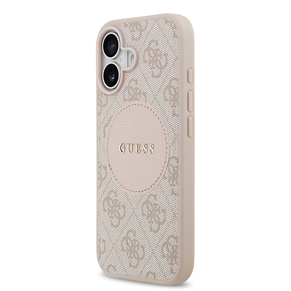 Apple iPhone 17 Kılıf Guess Orjinal Lisanslı M-safe Şarj Özellikli Yazı Logolu Circle Classic Kapak - 17