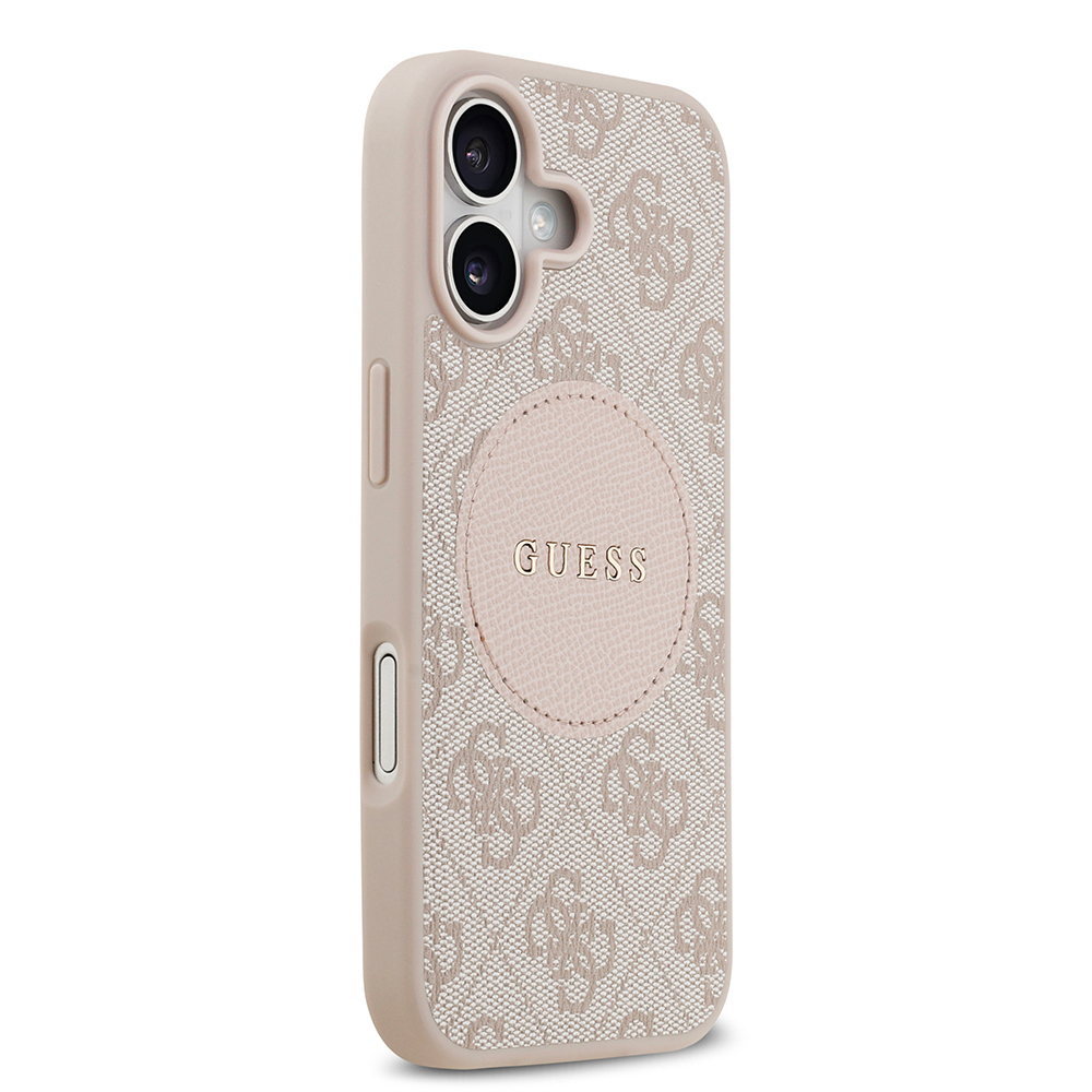 Apple iPhone 17 Kılıf Guess Orjinal Lisanslı M-safe Şarj Özellikli Yazı Logolu Circle Classic Kapak - 19