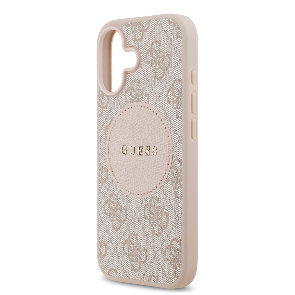 Apple iPhone 17 Kılıf Guess Orjinal Lisanslı M-safe Şarj Özellikli Yazı Logolu Circle Classic Kapak - 21