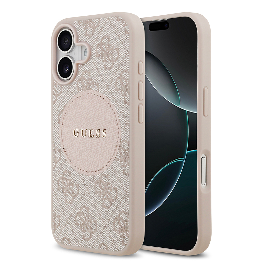 Apple iPhone 17 Kılıf Guess Orjinal Lisanslı M-safe Şarj Özellikli Yazı Logolu Circle Classic Kapak - 4