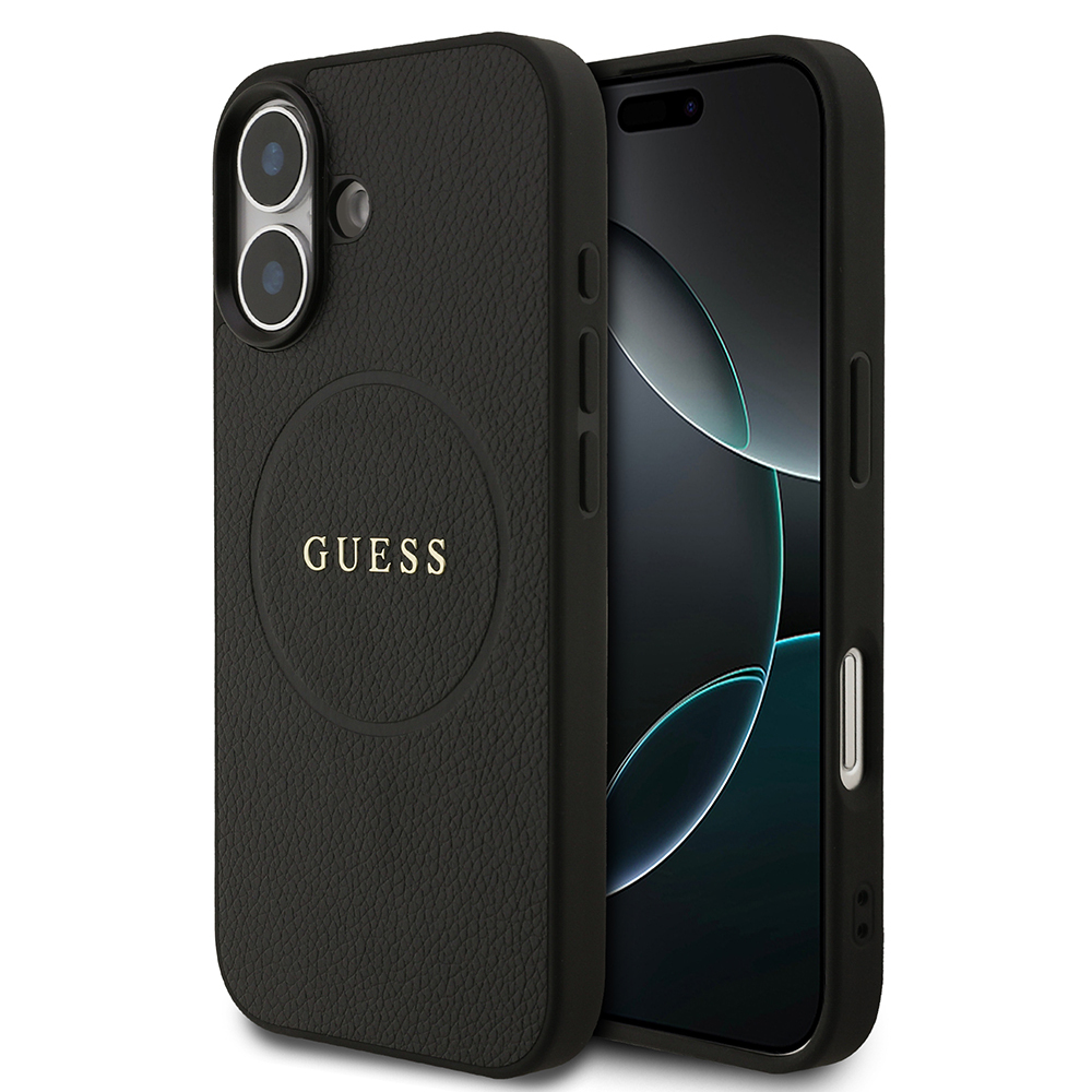 Apple iPhone 17 Kılıf Guess Orjinal Lisanslı M-safe Şarj Özellikli Yazı Logolu PU Deri Kapak - 1