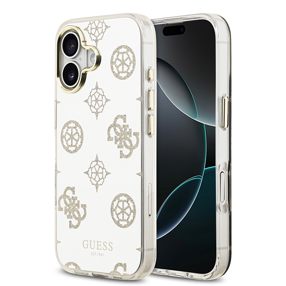 Apple iPhone 17 Kılıf Guess Orjinal Lisanslı Metal Kamera Çerçeveli Simli Aynalı Kapak - 1