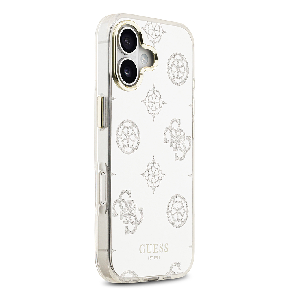 Apple iPhone 17 Kılıf Guess Orjinal Lisanslı Metal Kamera Çerçeveli Simli Aynalı Kapak - 13