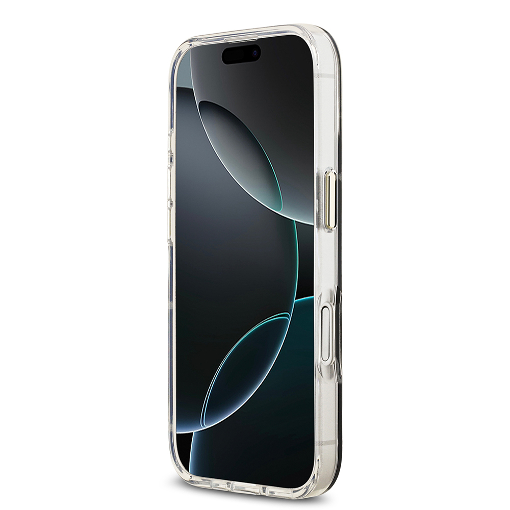 Apple iPhone 17 Kılıf Guess Orjinal Lisanslı Metal Kamera Çerçeveli Simli Aynalı Kapak - 14