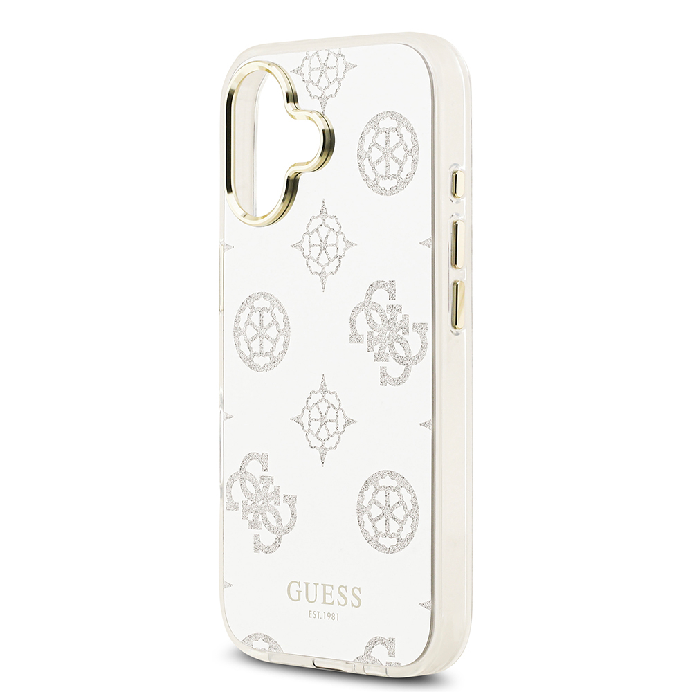 Apple iPhone 17 Kılıf Guess Orjinal Lisanslı Metal Kamera Çerçeveli Simli Aynalı Kapak - 15