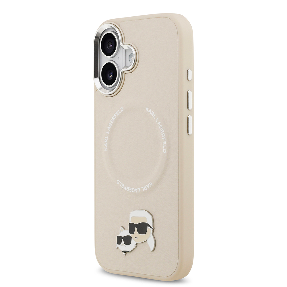 Apple iPhone 17 Kılıf Karl Lagerfeld Orjinal Lisanslı M-safe Şarj Özellikli Metal Kamera ve Buton Tasarımlı K&C PU Deri Kapak - 5