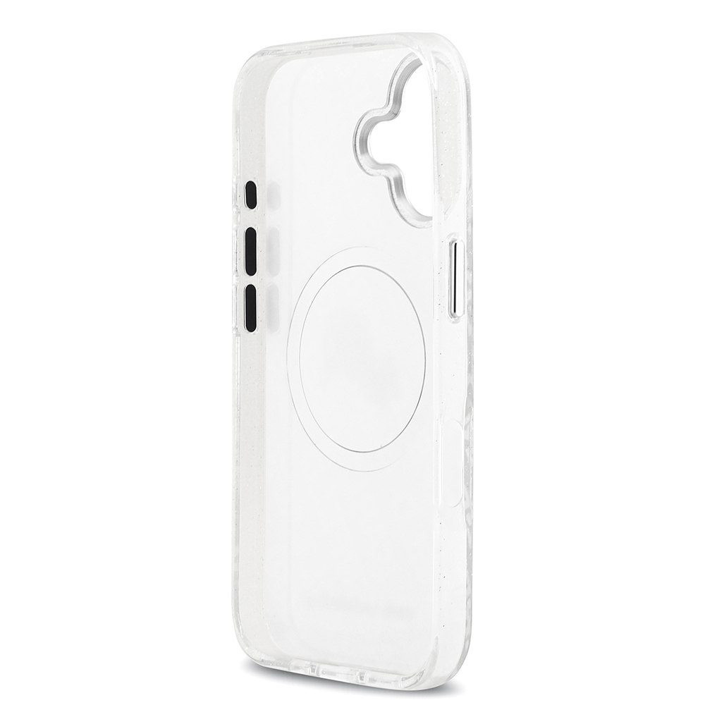 Apple iPhone 17 Kılıf Karl Lagerfeld Orjinal Lisanslı Parlayan Simli Karl & Choupette Heads Kapak - 24