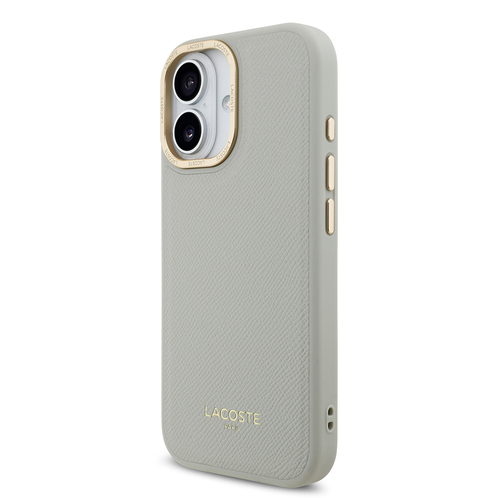 Apple iPhone 17 Kılıf Lacoste Orjinal Lisanslı M-safe Şarj Özellikli Champs Elysees PU Deri Tasarımlı Kapak - 7