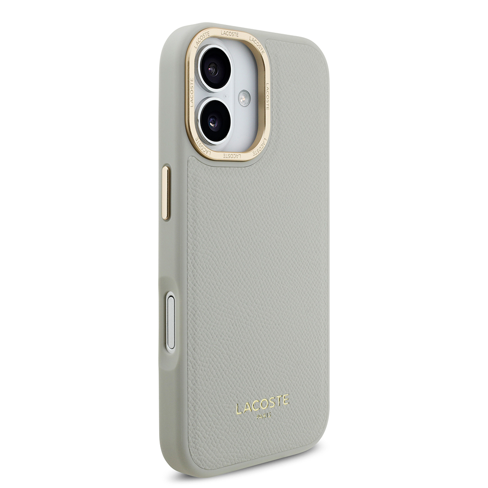 Apple iPhone 17 Kılıf Lacoste Orjinal Lisanslı M-safe Şarj Özellikli Champs Elysees PU Deri Tasarımlı Kapak - 13