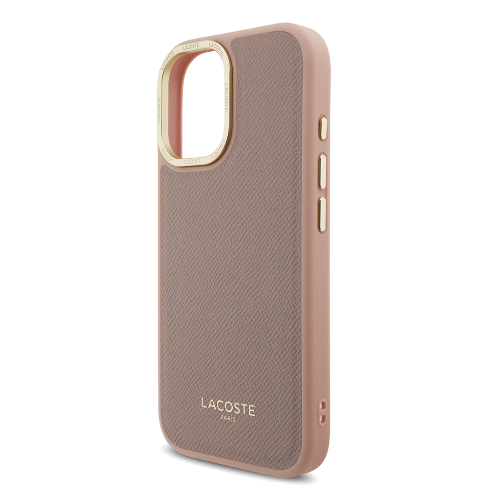 Apple iPhone 17 Kılıf Lacoste Orjinal Lisanslı M-safe Şarj Özellikli Champs Elysees PU Deri Tasarımlı Kapak - 17