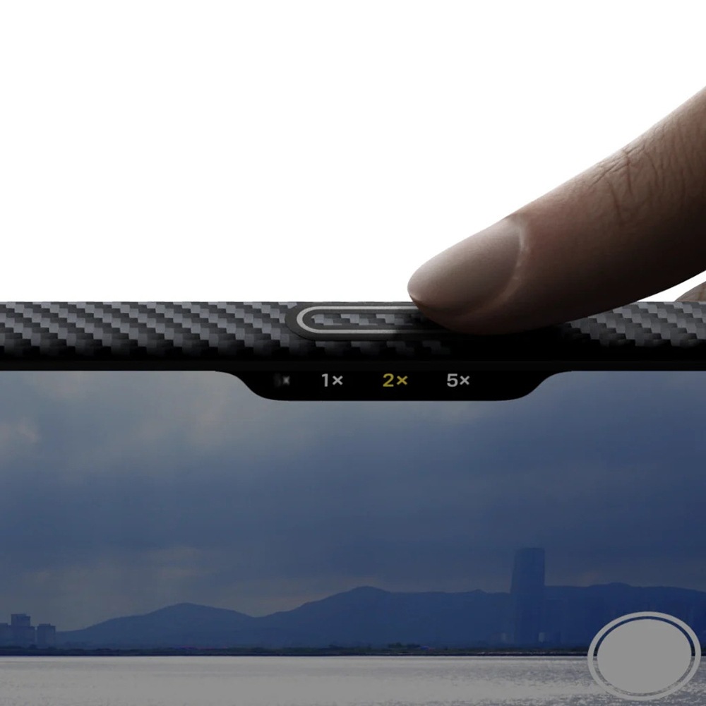 Apple iPhone 17 Kılıf M-safe Şarj Özellikli 1500D Aramid Fiber Pitaka Ultra-Slim Classic Serisi Black-Grey Twill Kapak - 5