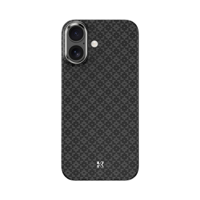 Apple iPhone 17 Kılıf M-Safe Şarj Özellikli Benks ArmorAir ArmorGrid Serisi Kevlar Kapak Siyah