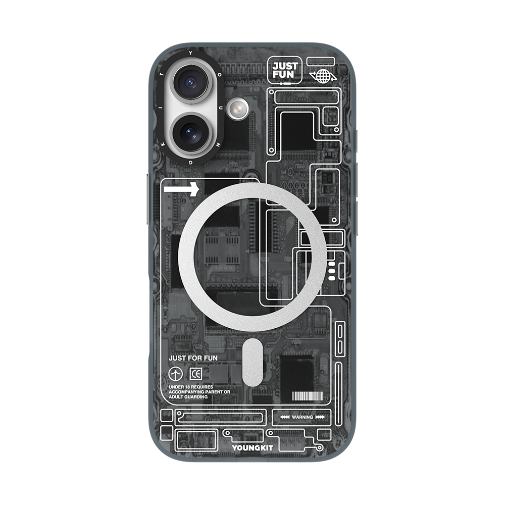 Apple iPhone 17 Kılıf M-safe Şarj Özellikli Kamera Denetim Butonlu Youngkit Technology Serisi Kapak - 4